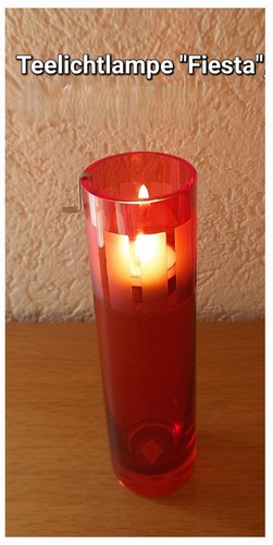 Teelichtlampe fiesta rot von - teelichtlampe,
