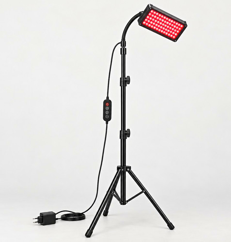 Led rotlichtlampe mit - rotlichtlampe, stativ